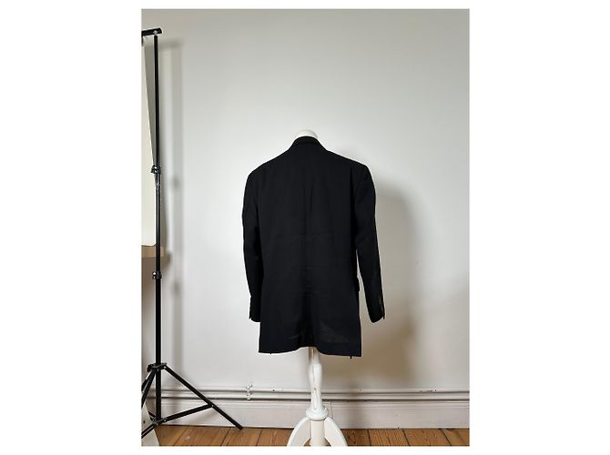 Vintage Burberry Wollmischung Blazer Dunkelgrau XL - Ansicht 3