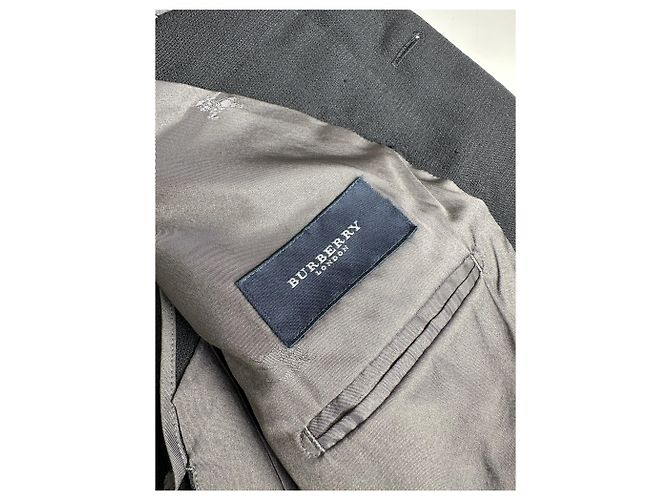 Vintage Burberry Wollmischung Blazer Dunkelgrau XL - Ansicht 5
