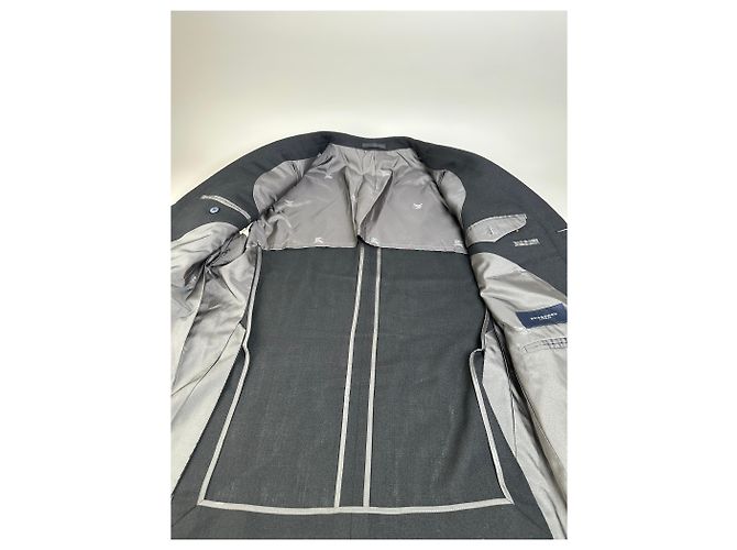 Vintage Burberry Wollmischung Blazer Dunkelgrau XL - Ansicht 6