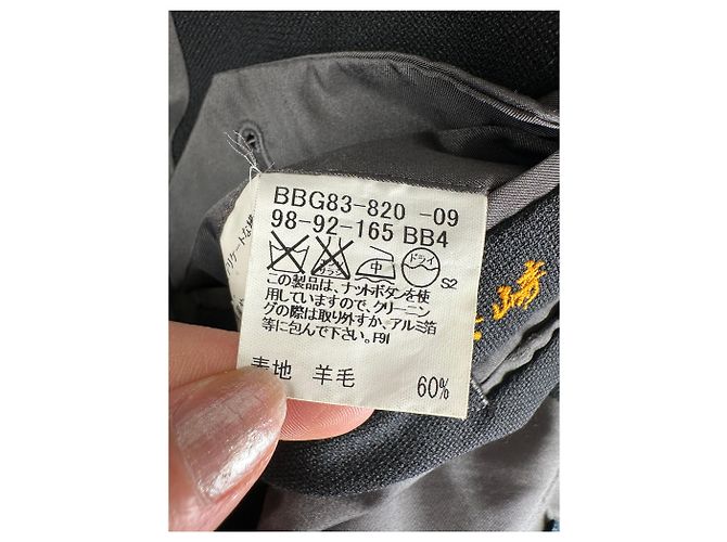 Vintage Burberry Wollmischung Blazer Dunkelgrau XL - Ansicht 9
