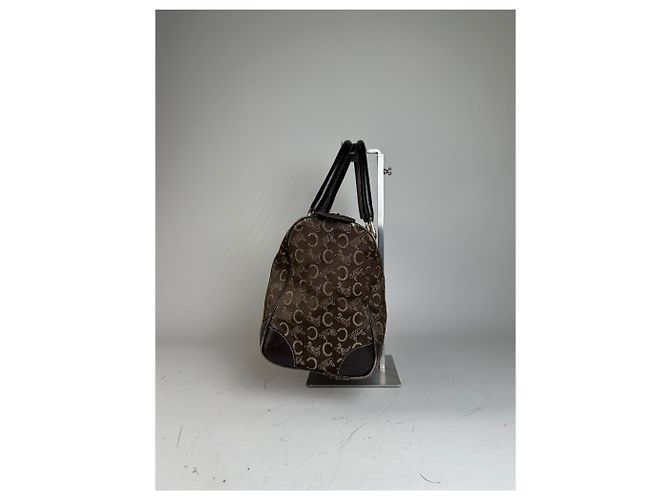 Céline Vintage Celine C Monogram Canvas Tote Braun Beige Gold - Ansicht 4