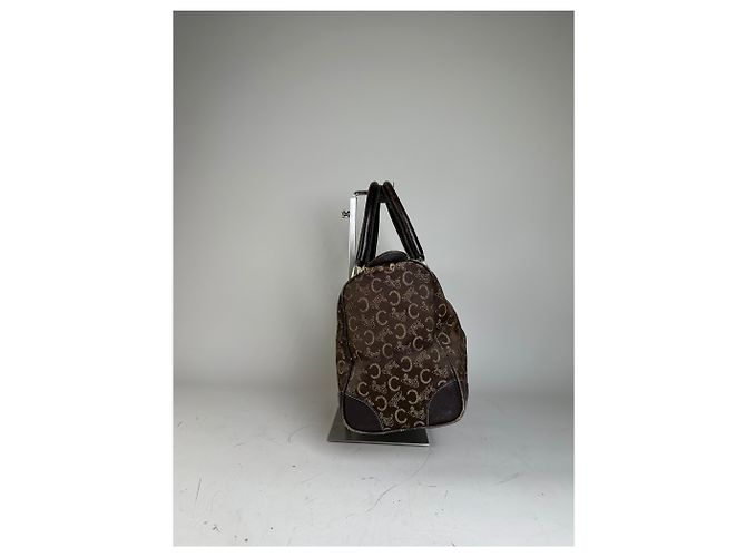 Céline Vintage Celine C Monogram Canvas Tote Braun Beige Gold - Ansicht 6
