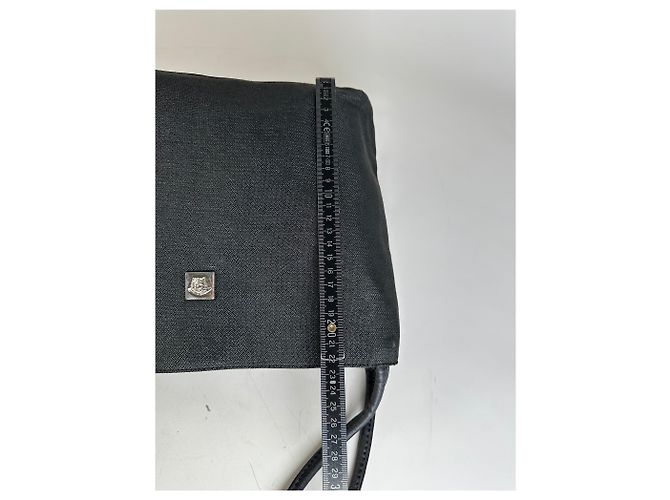 Vintage Gianni Versace Stoffschultertasche Schwarz Silber - Ansicht 12