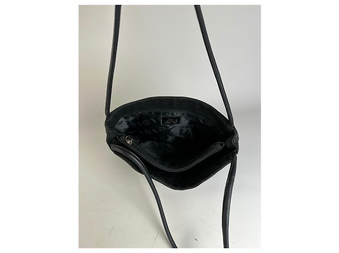 Vintage Gianni Versace Stoffschultertasche Schwarz Silber - Ansicht 13