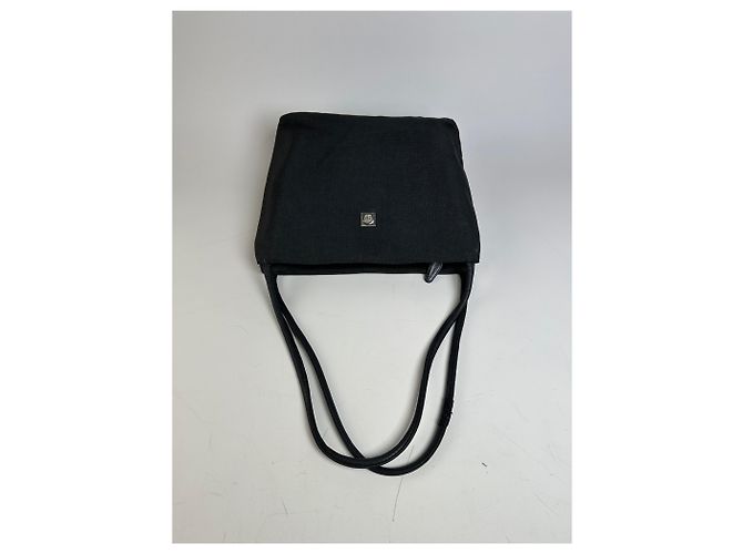 Vintage Gianni Versace Stoffschultertasche Schwarz Silber - Ansicht 7