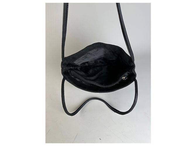 Vintage Gianni Versace Stoffschultertasche Schwarz Silber - Ansicht 8