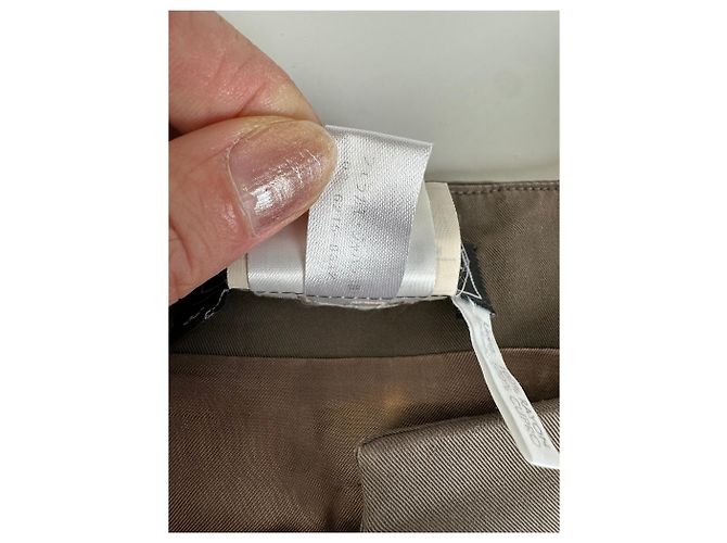 Salvatore Ferragamo Abito vintage Ferragamo in cotone stretch marrone M - vista 13
