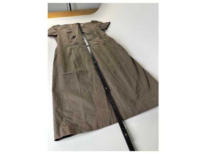 Salvatore Ferragamo Abito vintage Ferragamo in cotone stretch marrone M - vista 7