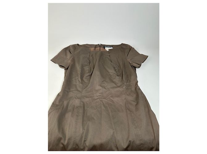 Salvatore Ferragamo Abito vintage Ferragamo in cotone stretch marrone M - vista 9