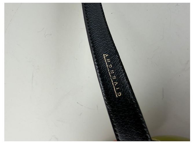Vintage Givenchy Ledergürtel Limettengrün Schwarz Goldene Schnalle - Ansicht 9