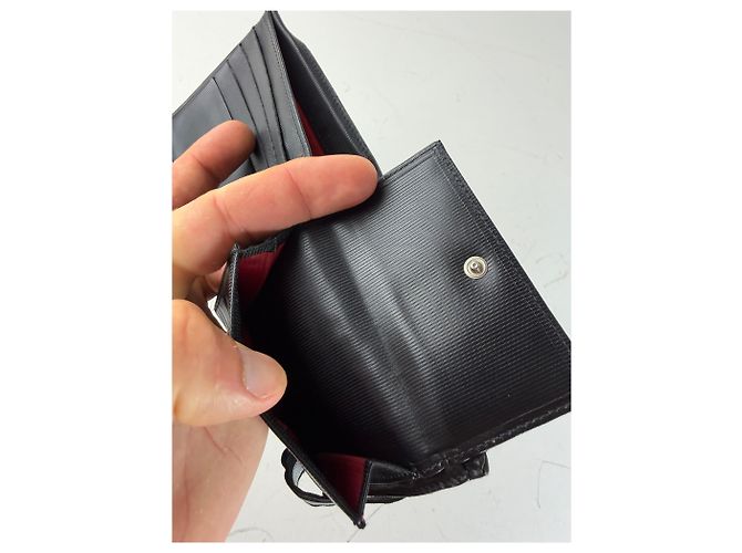 Vintage Chanel Nylon Card Holder Black White Silver - view 6