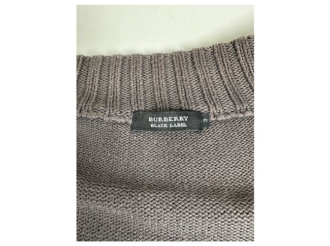 Vintage Burberry Woll-Check-Pullover für Herren Dunkelgrau M - Ansicht 6