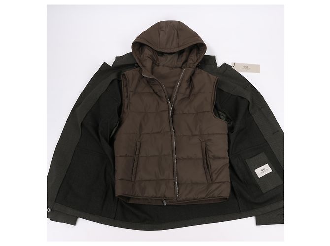 CC Collection Corneliani Wolljacke mit abnehmbarer Steppweste, Größe 50 Braun - Ansicht 12
