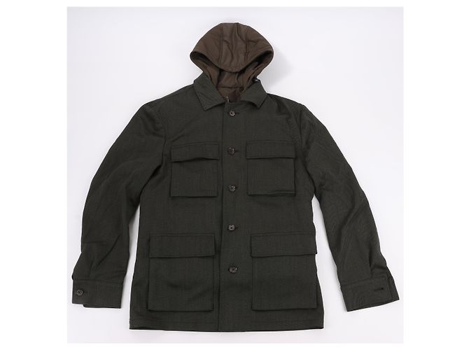 CC Collection Corneliani Wolljacke mit abnehmbarer Steppweste, Größe 50 Braun - Ansicht 2