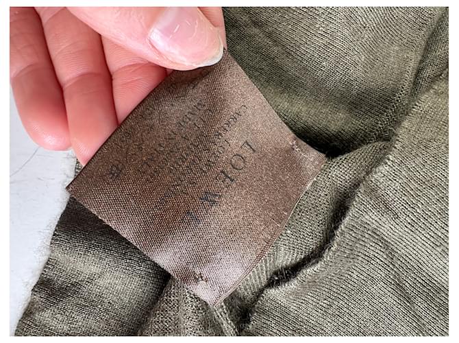 Vintage Loewe Woll-Kaschmir Rollkragenpullover Olivgrün L - Ansicht 11