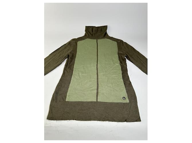 Vintage Loewe Woll-Kaschmir Rollkragenpullover Olivgrün L - Ansicht 4