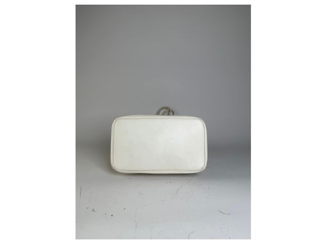 Bolsa Tote de Couro Vintage Courreges Branco - vista 6