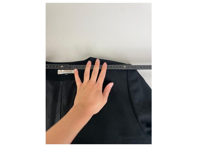 Clare Chloé Vintage Chloe Wool Blend Jacket Black L - view 12