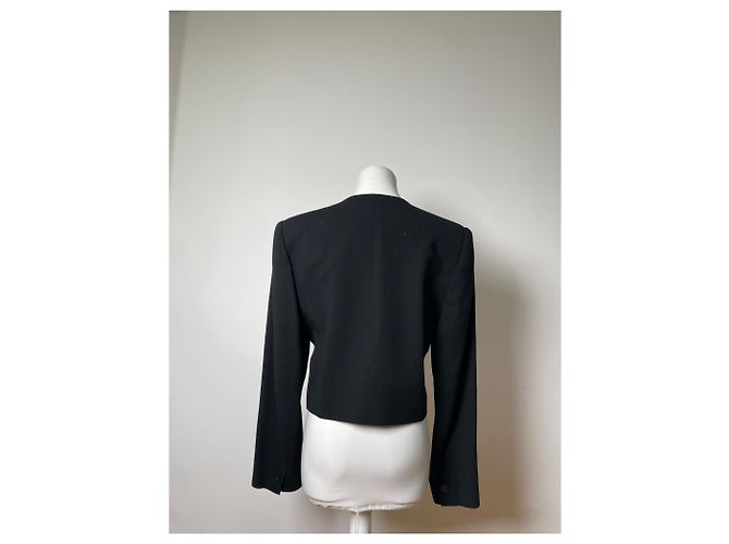 Clare Chloé Vintage Chloe Wool Blend Jacket Black L - view 14