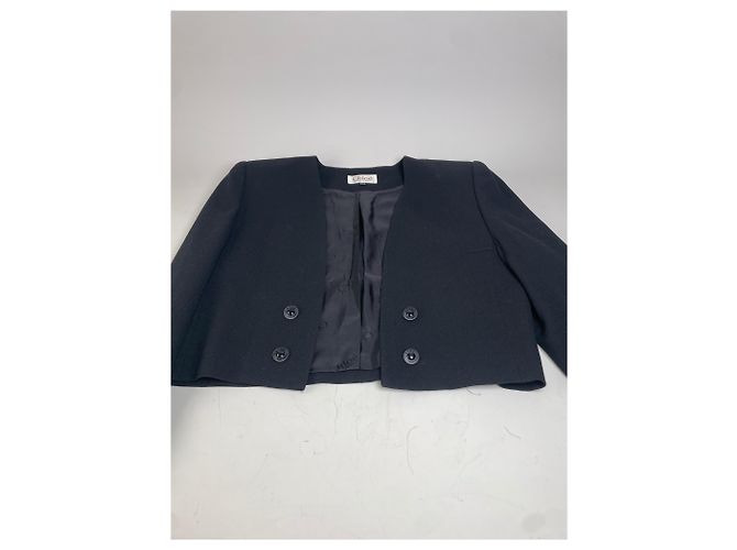 Clare Chloé Vintage Chloe Wool Blend Jacket Black L - view 4