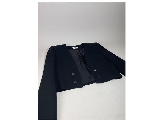 Clare Chloé Vintage Chloe Wool Blend Jacket Black L - view 5