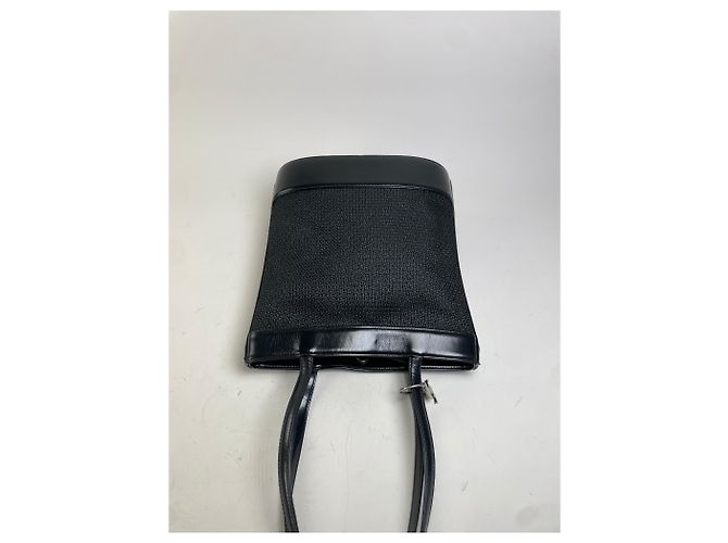 Tote in mesh e pelle vintage Courreges nero argento - vista 7