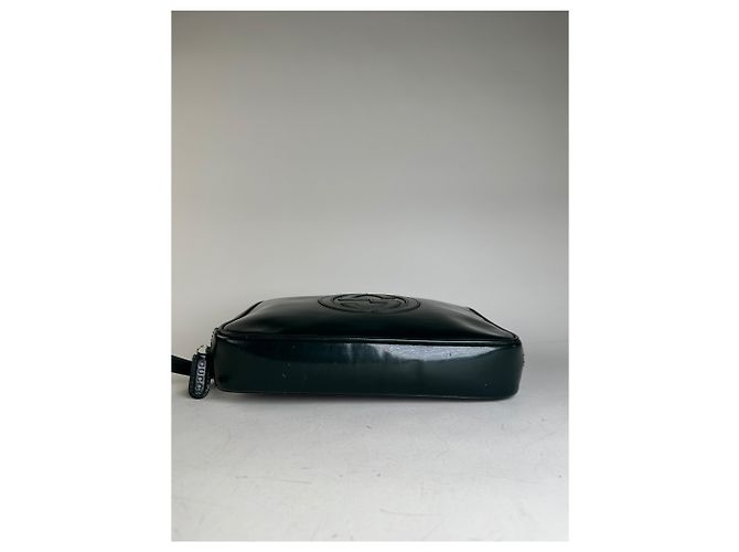 Beauty case vintage in pelle Gucci Verde scuro Argento Grigio - vista 11