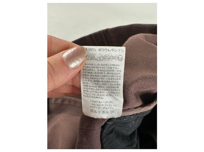 Céline Gonna in twill di cotone vintage Celine Marrone L - vista 10