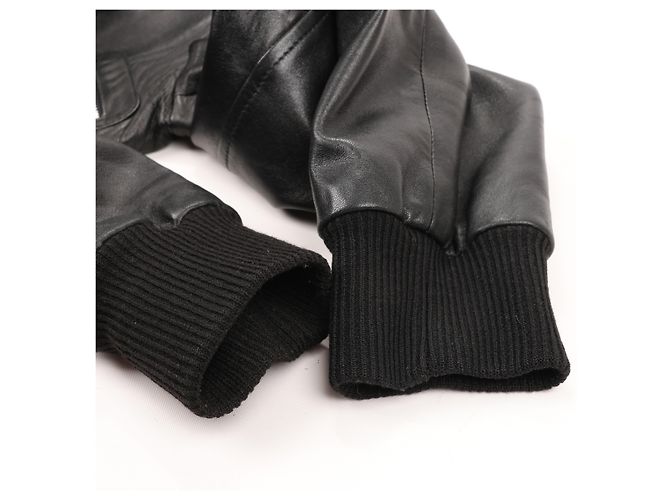 Giacca biker in pelle nera e leopardata Dolce & Gabbana, Taglia 38 Nero - vista 11