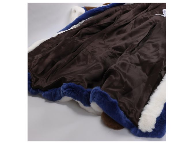 Abrigo de piel de conejo DONDUP, Marrón, Talla 42 IT Castaño - vista 10
