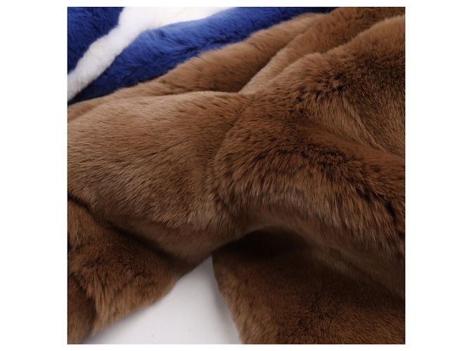 Abrigo de piel de conejo DONDUP, Marrón, Talla 42 IT Castaño - vista 11