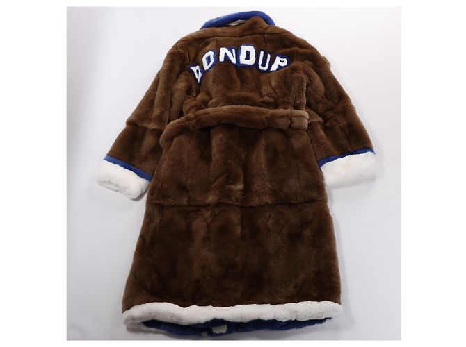 Abrigo de piel de conejo DONDUP, Marrón, Talla 42 IT Castaño - vista 12