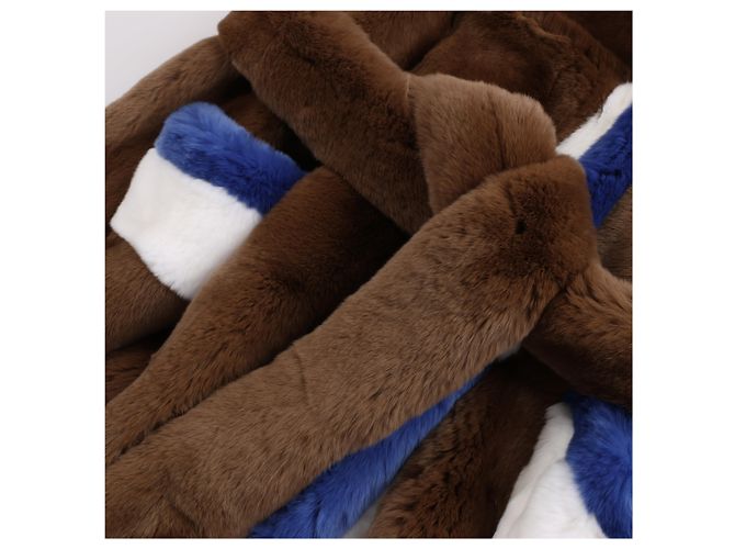 Abrigo de piel de conejo DONDUP, Marrón, Talla 42 IT Castaño - vista 5