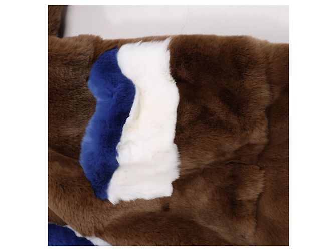 Abrigo de piel de conejo DONDUP, Marrón, Talla 42 IT Castaño - vista 6