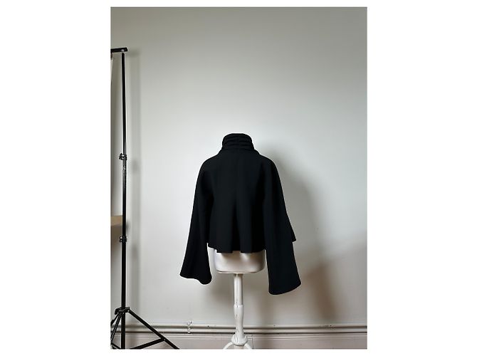 Giorgio Armani Capa de lã vintage Armani Preta S - vista 3