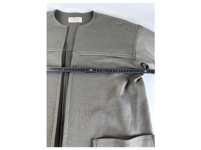 Vintage Givenchy Wollmischung Mantel Olivgrün L - Ansicht 10