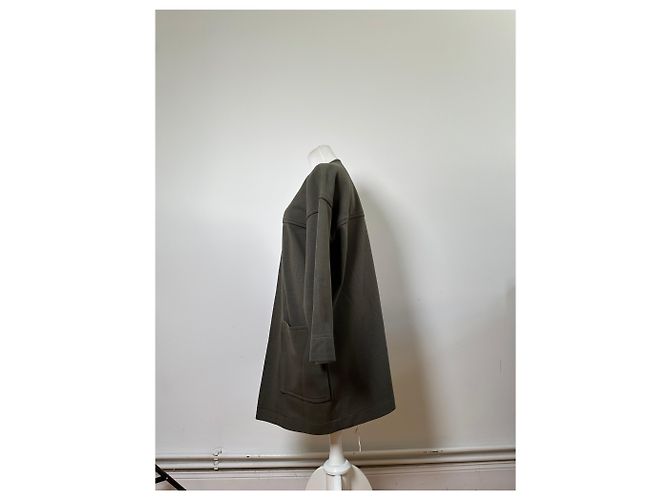 Vintage Givenchy Wollmischung Mantel Olivgrün L - Ansicht 2