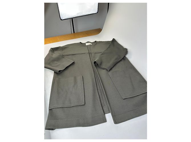 Vintage Givenchy Wollmischung Mantel Olivgrün L - Ansicht 5