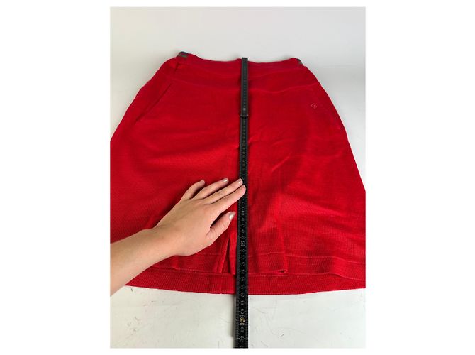 Gonna vintage Dior in misto cotone rosso L - vista 10