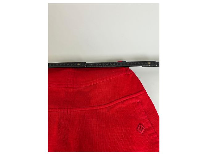Gonna vintage Dior in misto cotone rosso L - vista 11