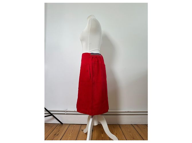 Gonna vintage Dior in misto cotone rosso L - vista 2