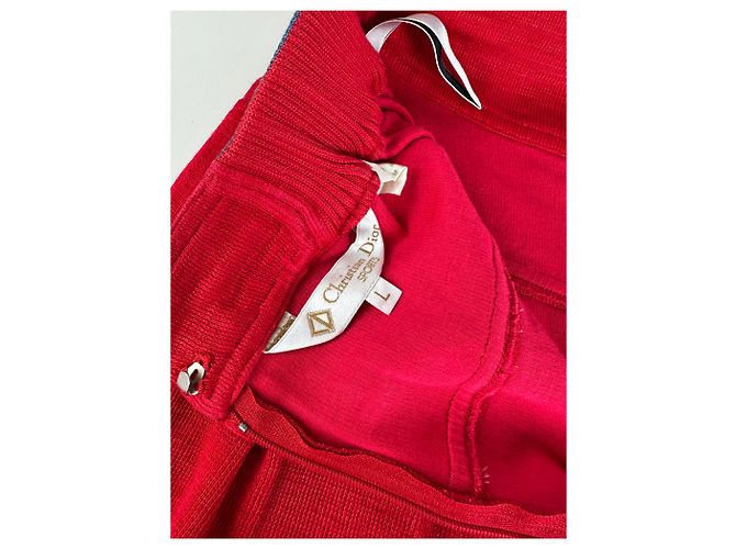 Gonna vintage Dior in misto cotone rosso L - vista 4
