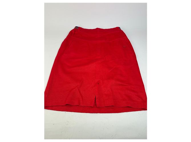 Gonna vintage Dior in misto cotone rosso L - vista 5