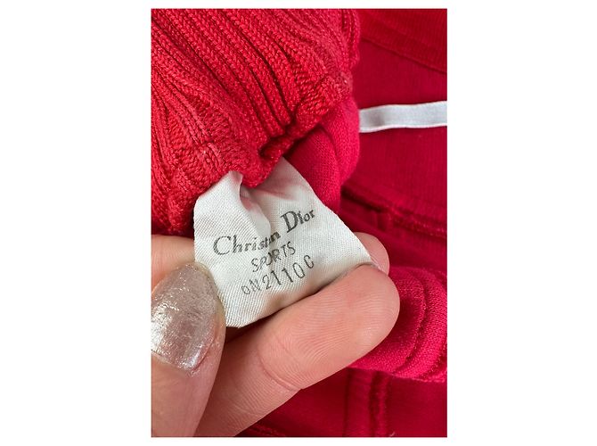 Gonna vintage Dior in misto cotone rosso L - vista 6