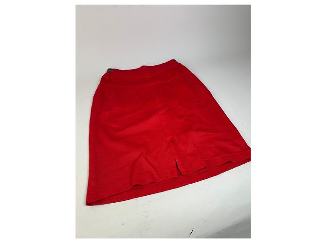 Gonna vintage Dior in misto cotone rosso L - vista 7