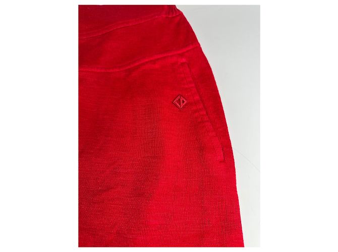 Gonna vintage Dior in misto cotone rosso L - vista 9