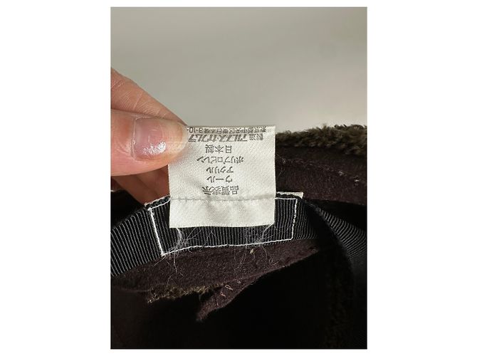 Cappello in feltro di lana vintage Givenchy Marrone scuro Verde oliva - vista 7