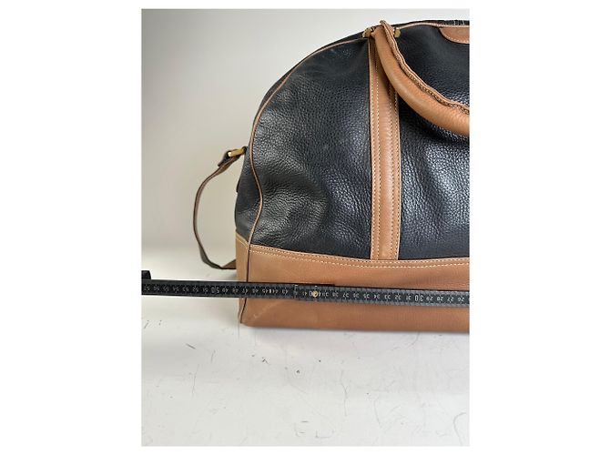 Tote in pelle granulata vintage Loewe Nero Tan - vista 10