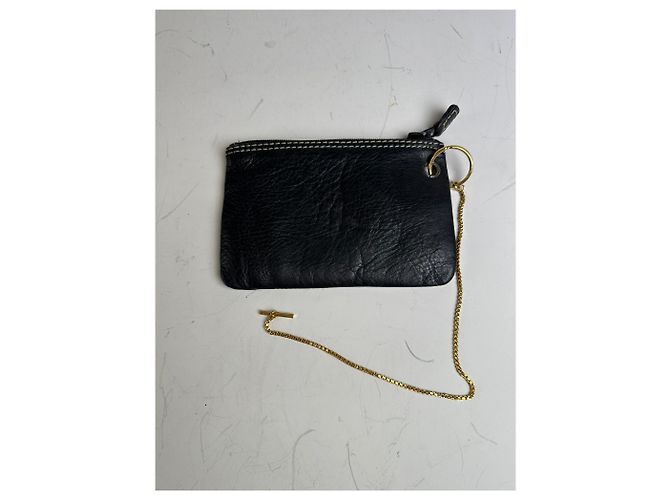 Tote in pelle granulata vintage Loewe Nero Tan - vista 12