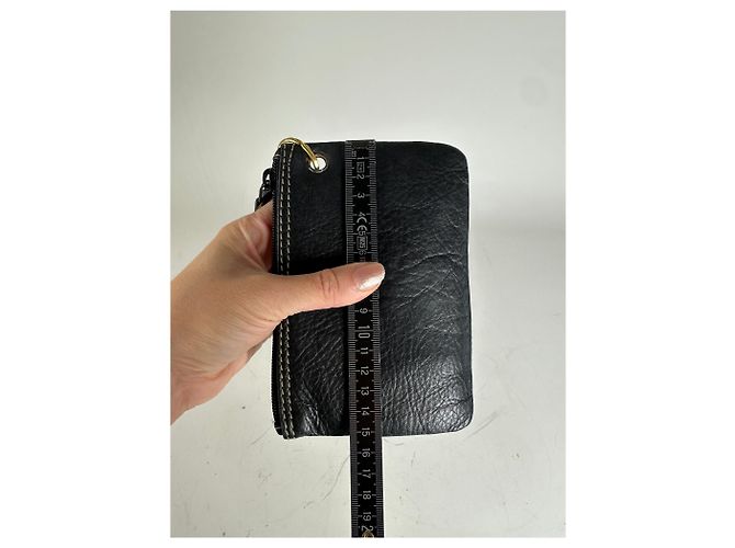 Tote in pelle granulata vintage Loewe Nero Tan - vista 13